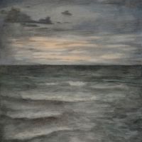 "Unruhige See", Aquarell und Bleistift auf Papier, 30 x 21 cm, 2024