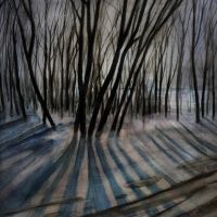 "Lichtung", Aquarell auf Papier, 30 x 21 cm, 2021