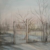 "Die Pforte", Aquarell und Bleistift auf Papier, 30 x 21 cm, 2021