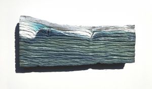 rough double lefthander  wood, acryl, brush  B 55 h 25 t 5  4 sale