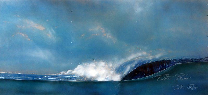 alloy lefthander "teahoopoo"  acrylics, spraypaint, pen  metal alloy  size: 200 cm x 90 cm  2015