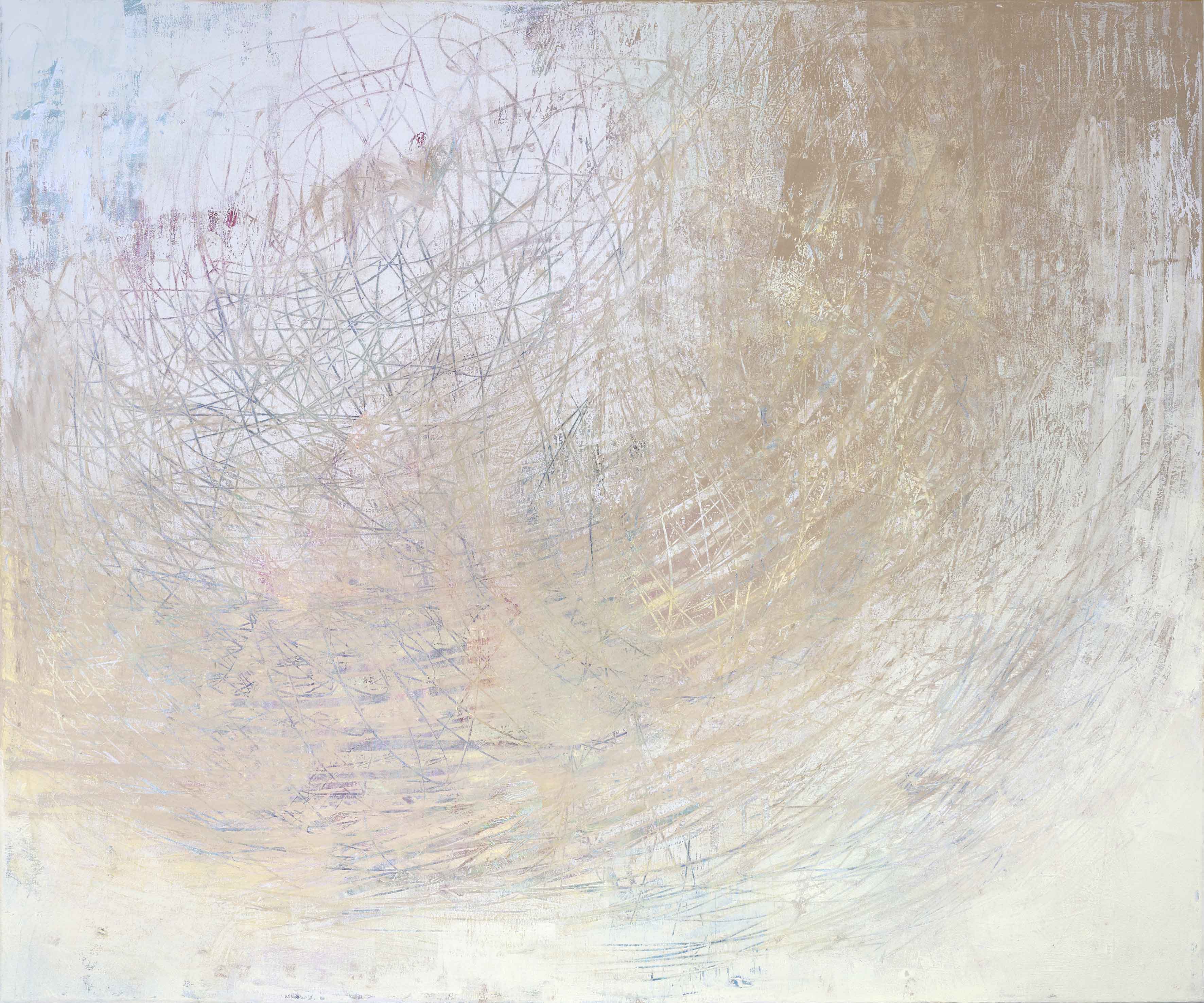 aus der Serie: Erkundung der Wahrheit von Innen nach Außen. 2024, Acryl auf Leinwand, 100x120 cm