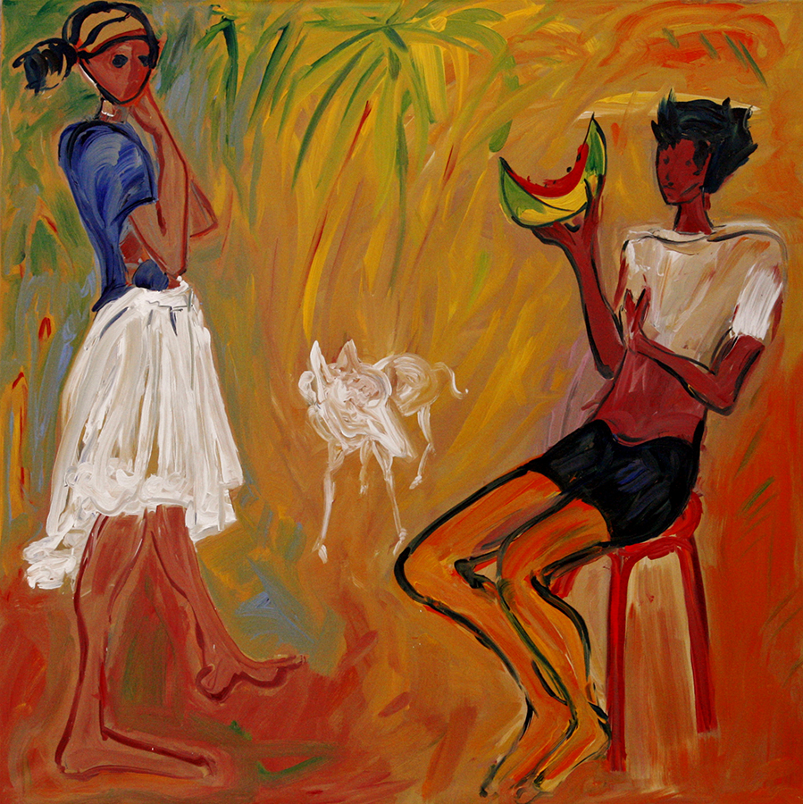 Melone, Öl auf Leinwand, 180x180 cm, 2006